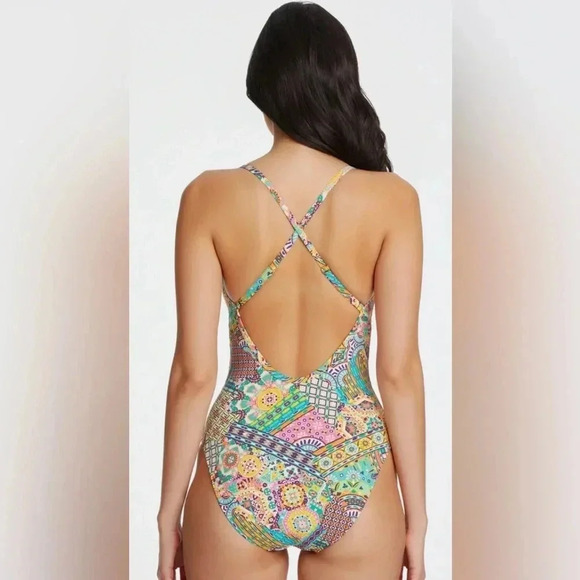 Bleu Rod Beattie Seriously Sunny Wire-Free One-Piece Size 10 - Picture 4 of 9